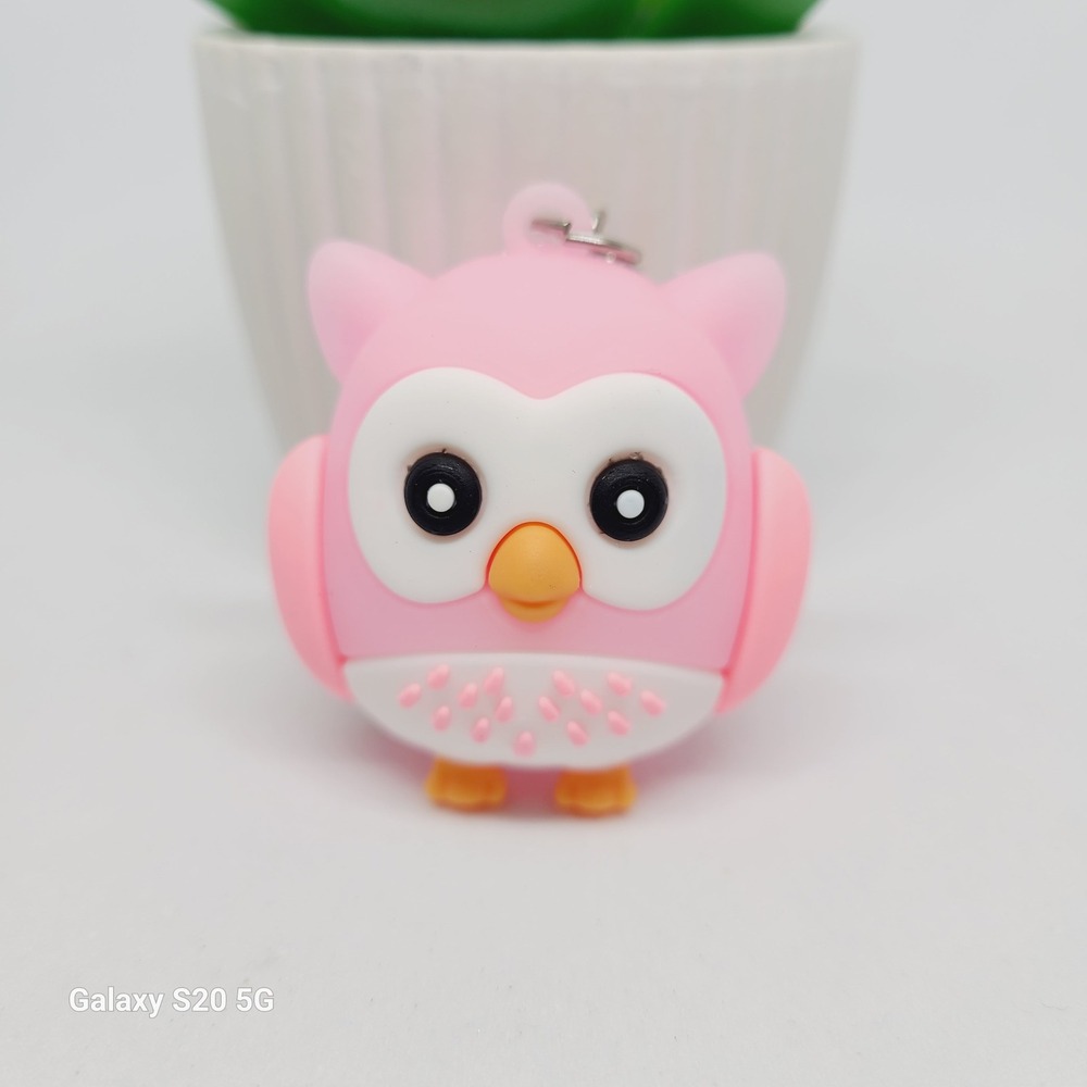 Pink Owl Keychain Keyring Charm Bag Decoration‎ Cute NWOT Women Girls